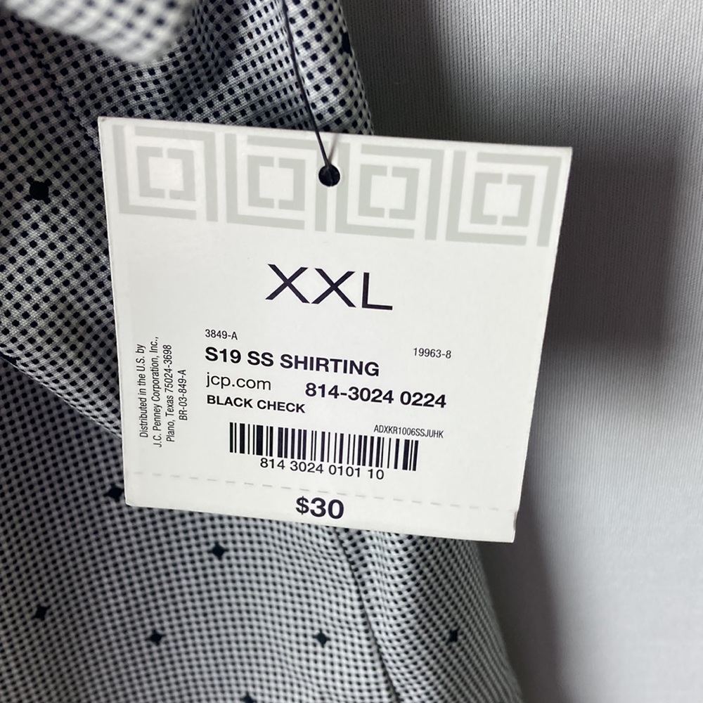 Liz, Claiborne, 2X, black and white short sleeve shirt - Picture 5 of 8